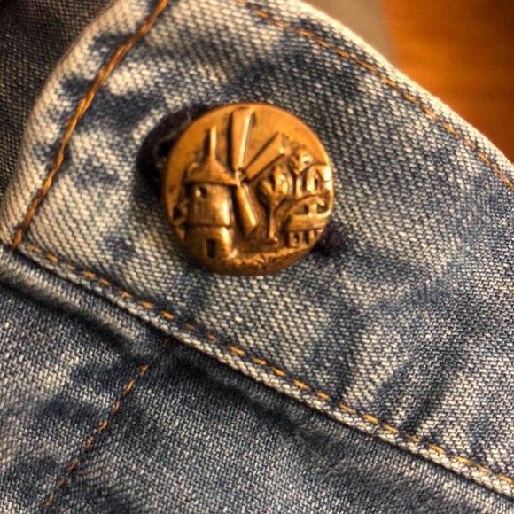 Rare-Levi’s 70’s Vintage wide/flare leg jeans with elastic waist & high rise. - Picture 9 of 15